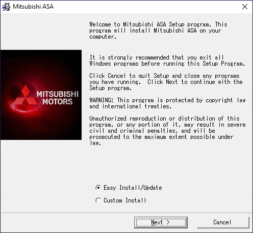 Make sure Easy Install/Update is selected